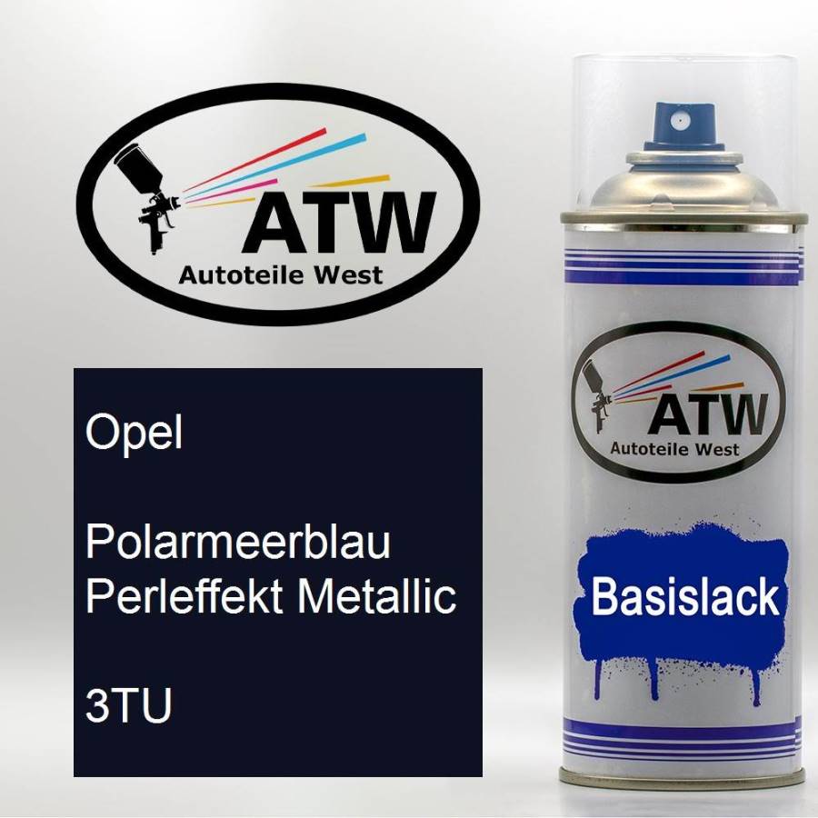 Opel, Polarmeerblau Perleffekt Metallic, 3TU: 400ml Sprühdose, von ATW Autoteile West.